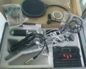Proffesional Codenser Microphone and Singing Live Sound Card