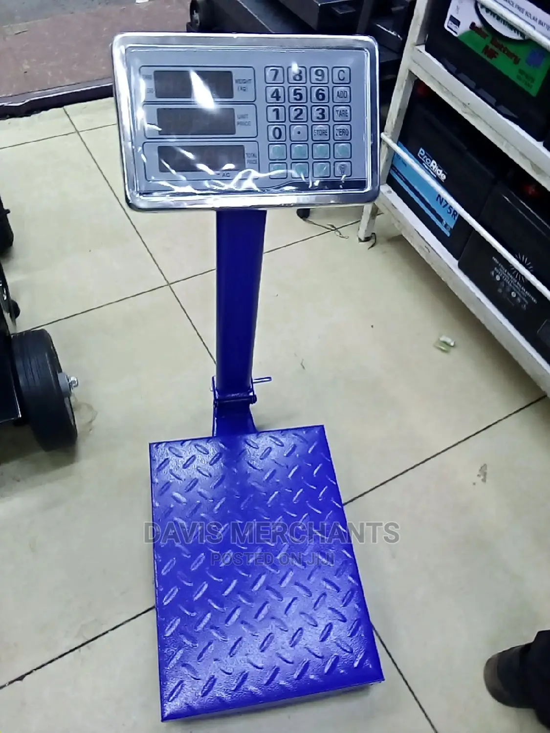 Blue Platform Weighing Scale