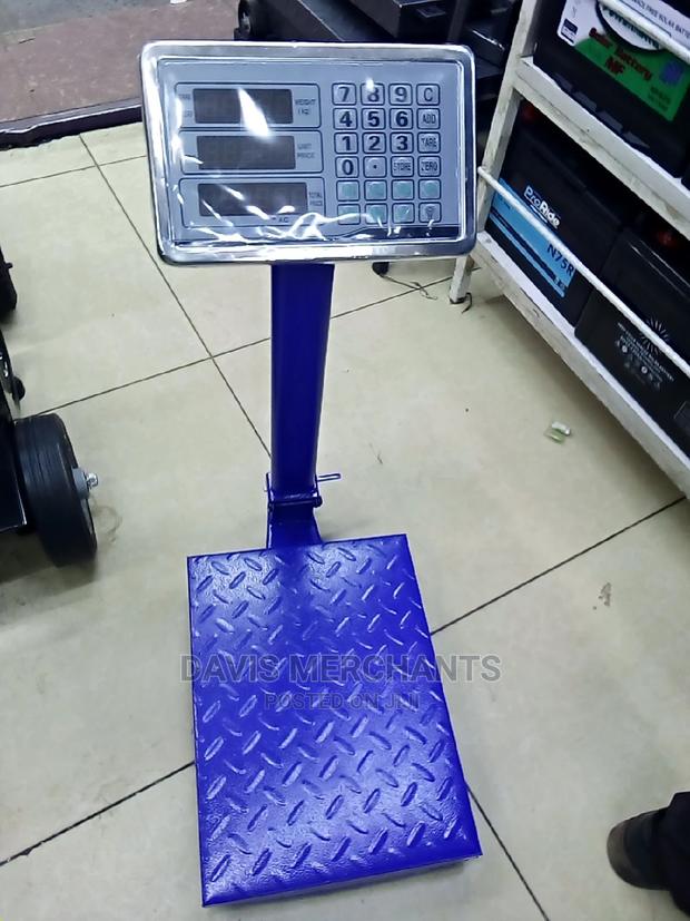 Blue Platform Weighing Scale