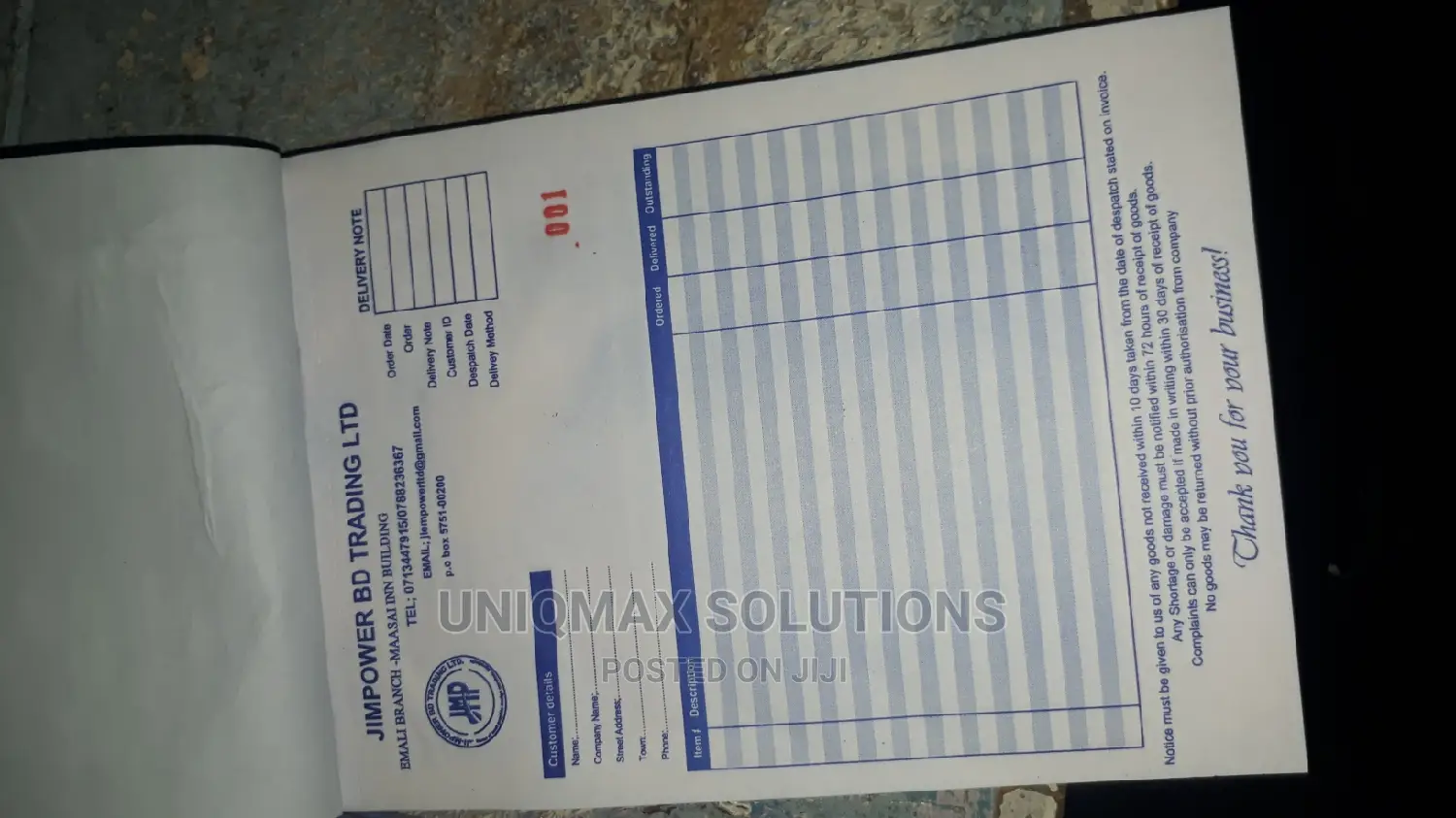 Invoice - Deliverly - Receipt Printing