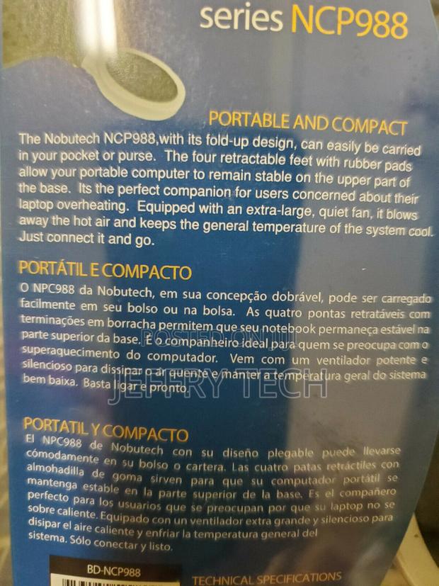 Laptop Notebook Cooling Pad Foldable Nobutech Xtreme Series - thumbnail 3