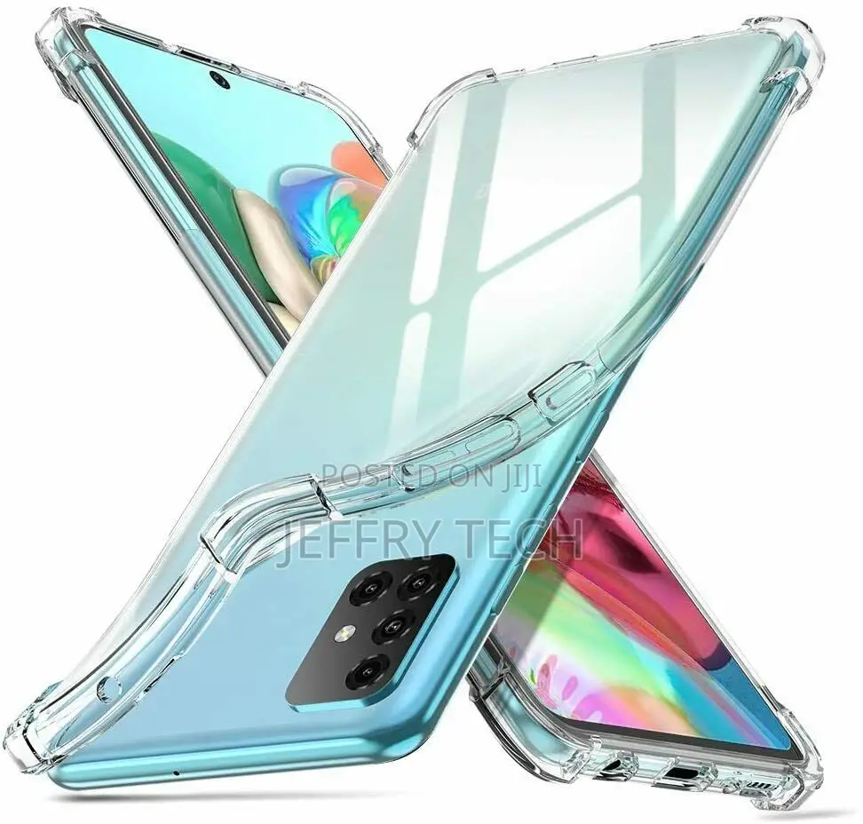 Samsung Galaxy A71 Case Clear Gel Cover Tempered Glass Scr