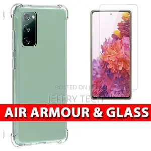 Samsung Galaxy S20 FE Case Clear Gel Cover Tempered Glass