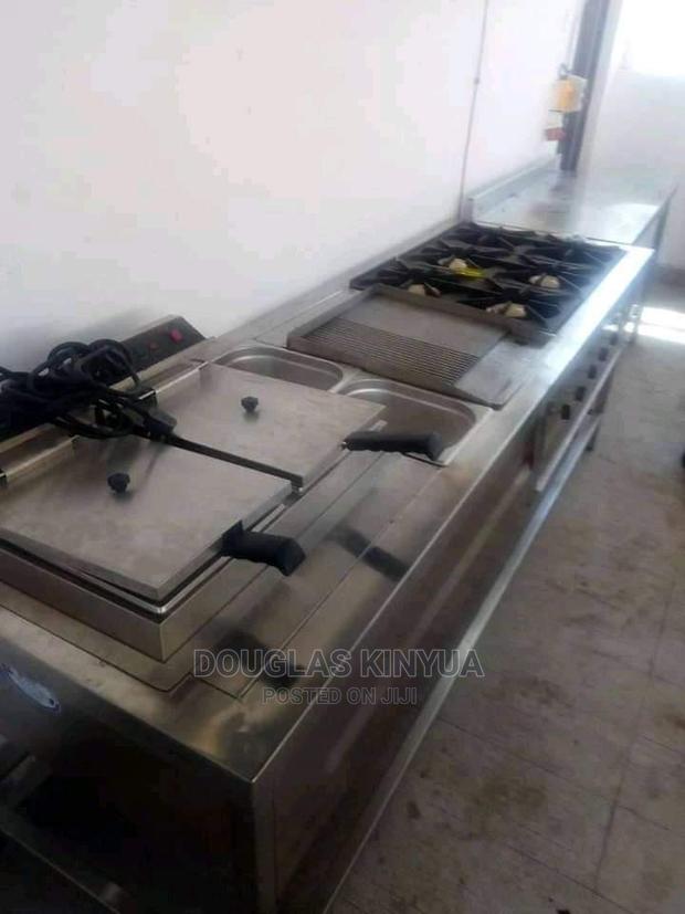 Gas Cooker,Frier,Griddle and Warmer Combined Cooker