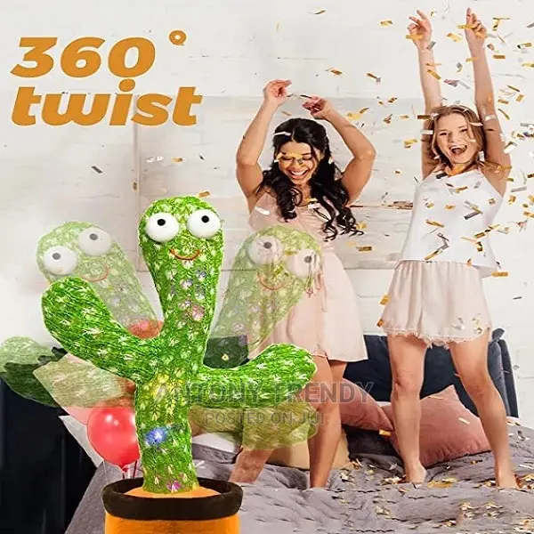 Ancing Cactus Toy,Volume Adjustment Talking/Sing/Repeat.