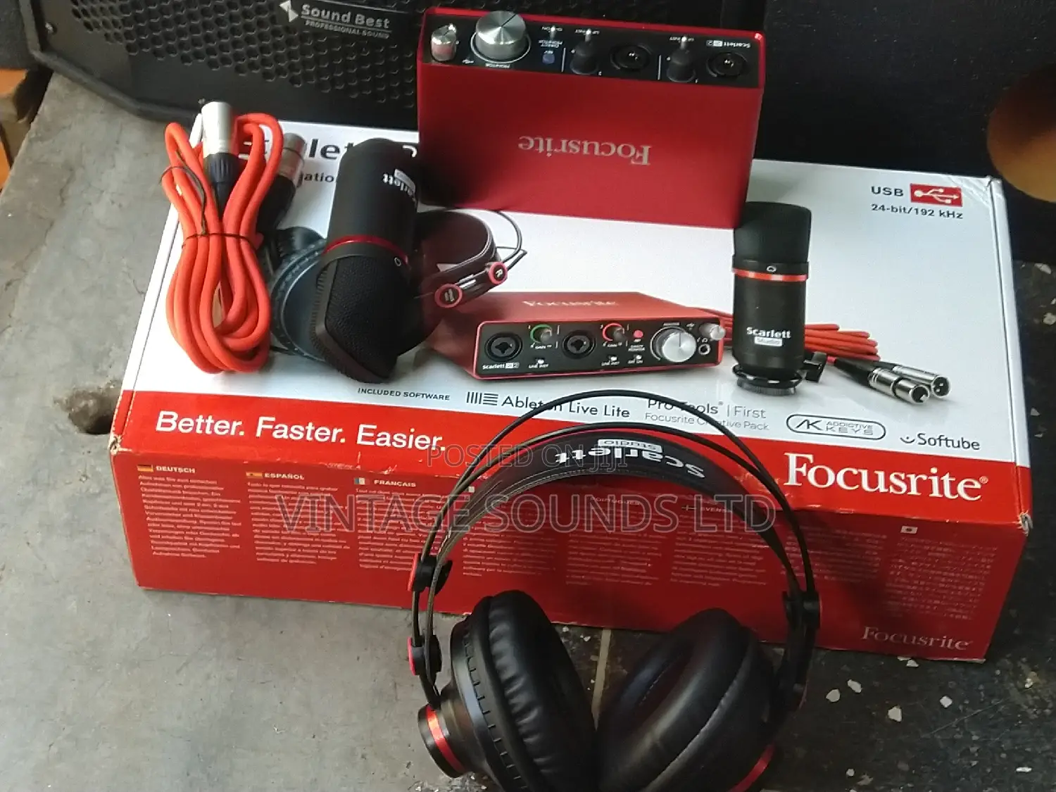 Soundcard/ Condenser Microphone/ Headphones