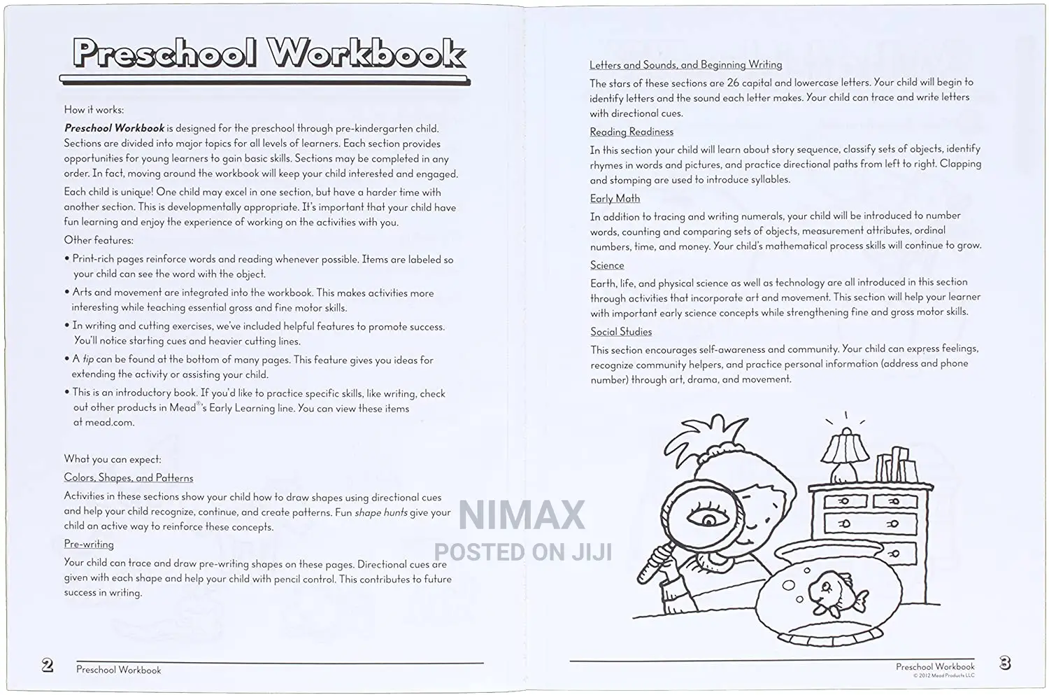 Preschool Workbook, Grades Pre-school
