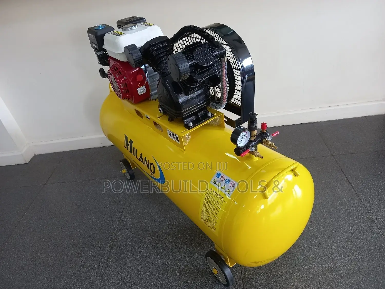 Milano Italia 150l Air Compressor Petrol Powered 8hp