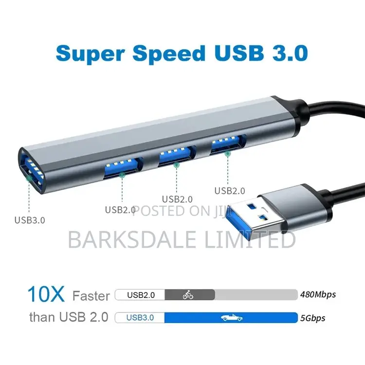 High Speed USB HUB 3.0 4 Ports Extension Adapter