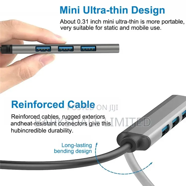 High Speed USB HUB 3.0 4 Ports Extension Adapter