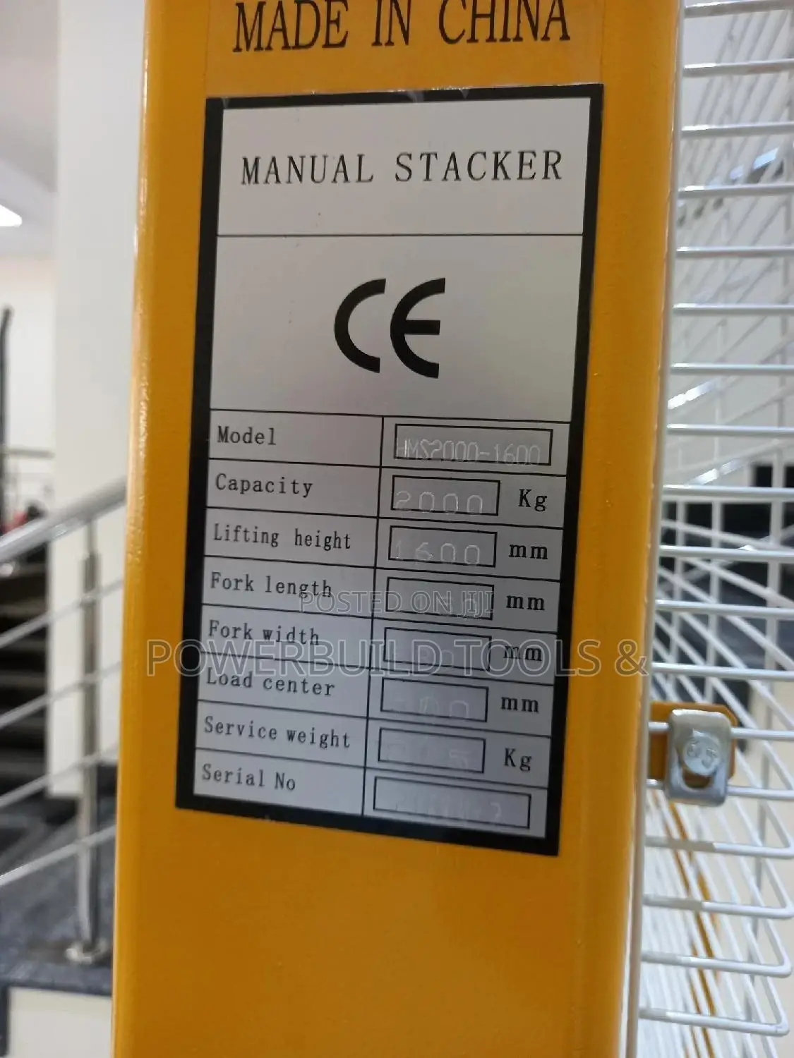Hisaki Manual Stacker 2 Ton
