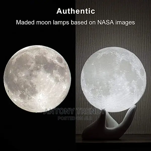 3D Printed Lunar Lamp - Moon Light - Night Lights for Kids.