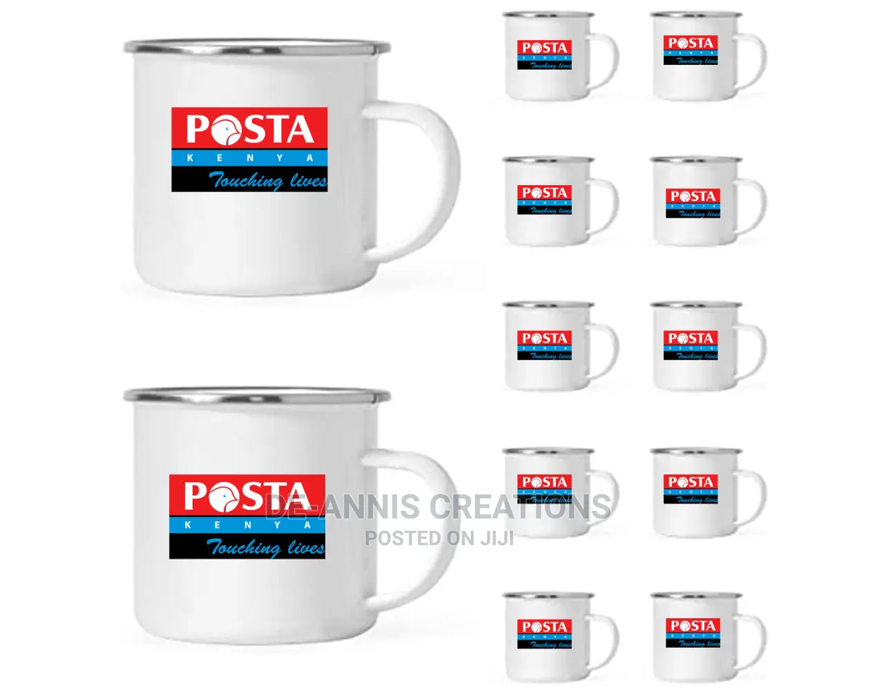 Enamel Posta Mugs