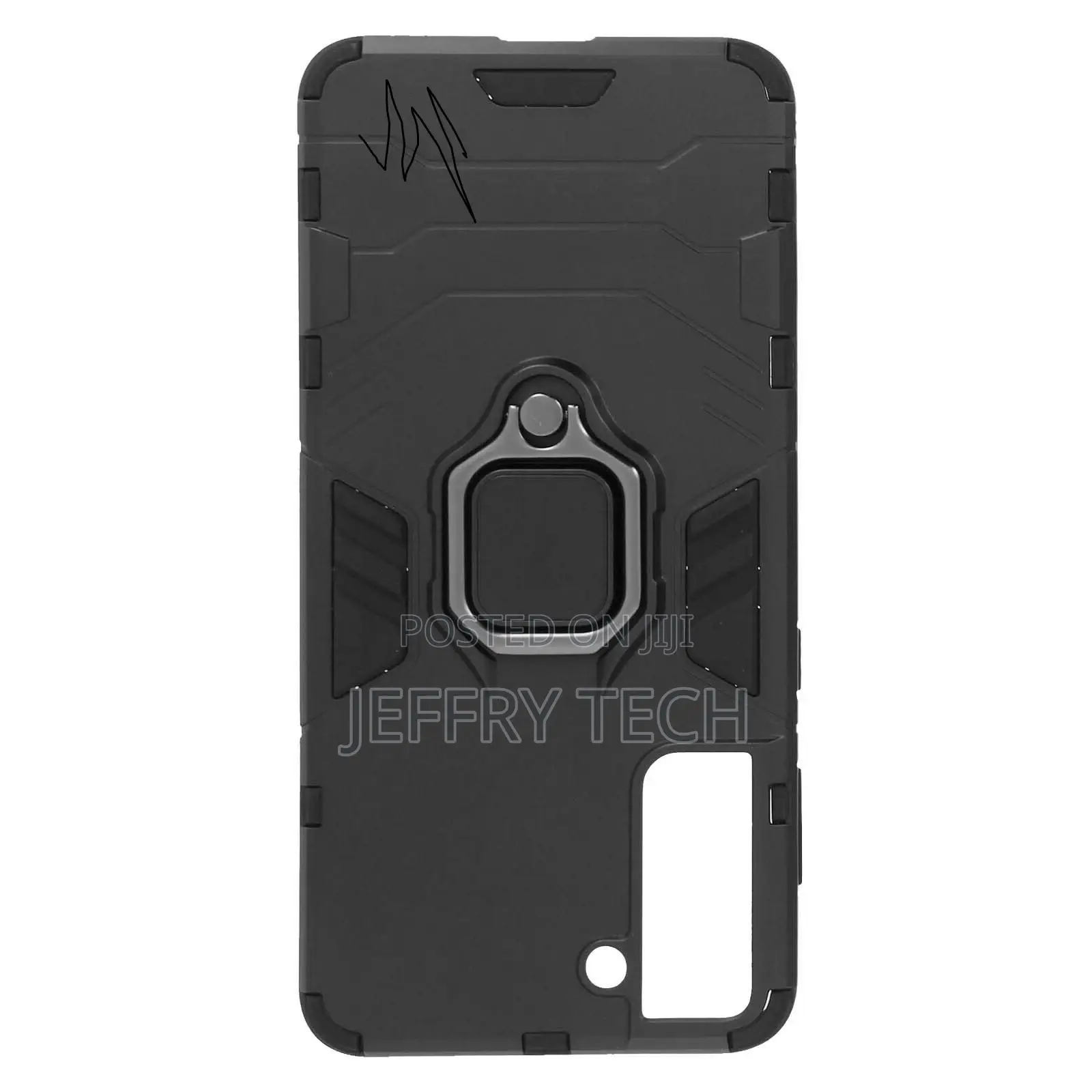 Case for Samsung Galaxy S21 With Ring Holder Video Stand- Bl