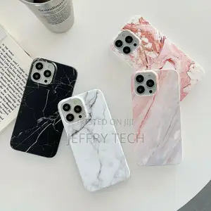 Case for iPhone 13 Pro Max Marble Pattern W Put Up Holder TP