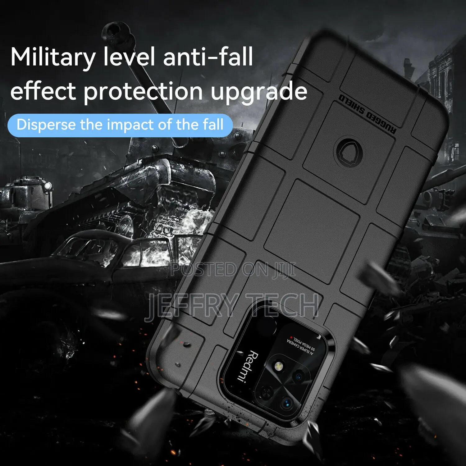 Xiaomi Redmi 10C Armor Shockproof Rubber Slim Matte Flexible
