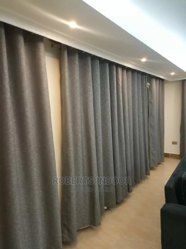 Light Grey Elegant House Curtain