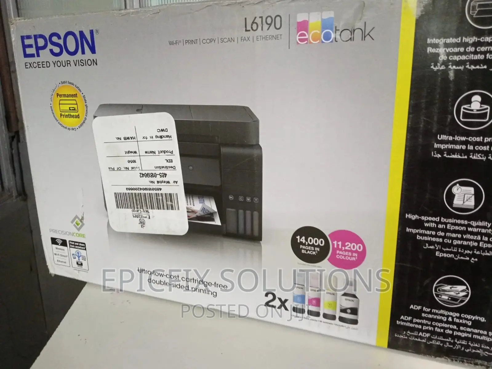 L6190 Ink Tank Printer, Wireless,
