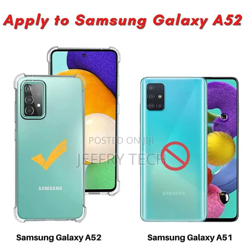 Transparent Clear Phone Case for Samsung Galaxy A52 5G Shock
