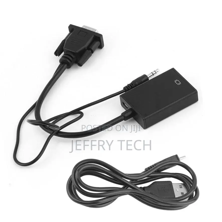 Compatible 1080P Converter VGA Audio to Hdmi-Compatible Cabl
