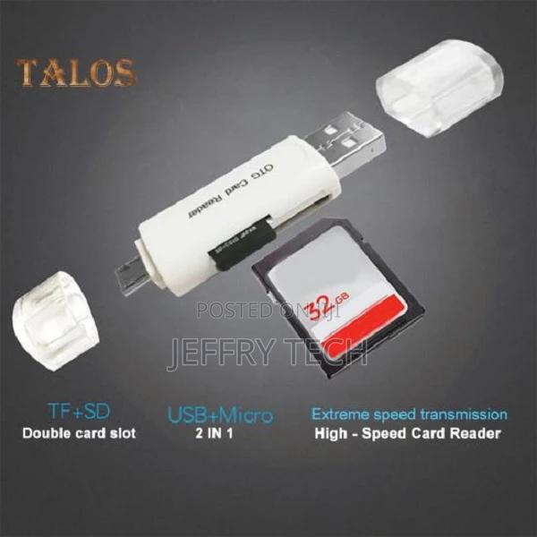 2 in 1 USB 2.0 Phone OTG Dual TF SD Card Reader Adapter For