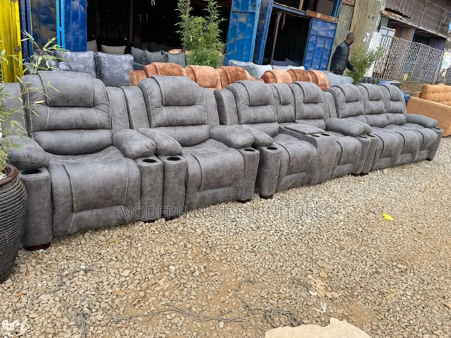 7 Seater Sub-Recliner Sofa