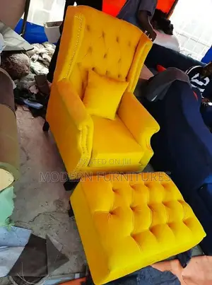 Wing Chair and a Puff
