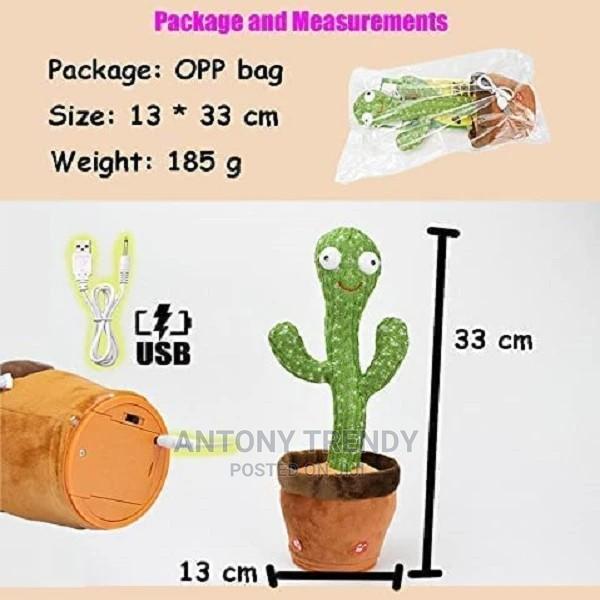 Plush Cactus Toy, Repeats And Record What You Say Colorful . - main view