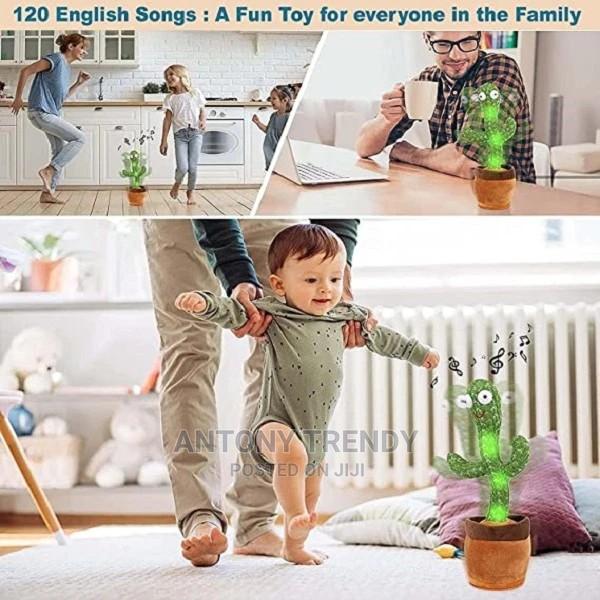 Plays 120 English Songs, With Led Glow, Plush Cactus Toy.