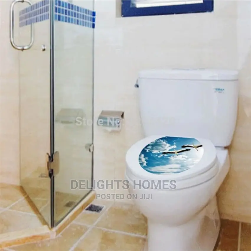Creative 3D Toilet Seat Decals Removable Waterproof Sticker