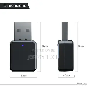 KN318 Bluetooth 5.1 Audio Receiver Dual Output AUX USB Stere