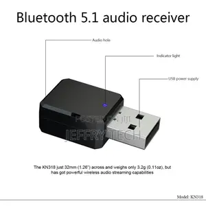 KN318 Bluetooth 5.1 Audio Receiver Dual Output AUX USB Stere