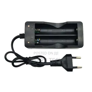 18650 US/EU Plug Double Slots Charger Adapter With LED Indic