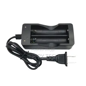18650 US/EU Plug Double Slots Charger Adapter With LED Indic