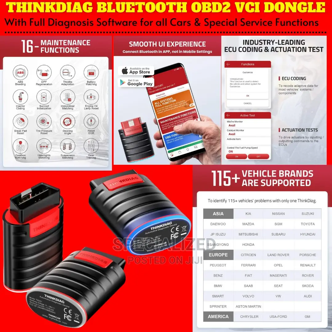 Thinkdiag Full Obd2 Bluetooth All Cars Diagnosis Dongle