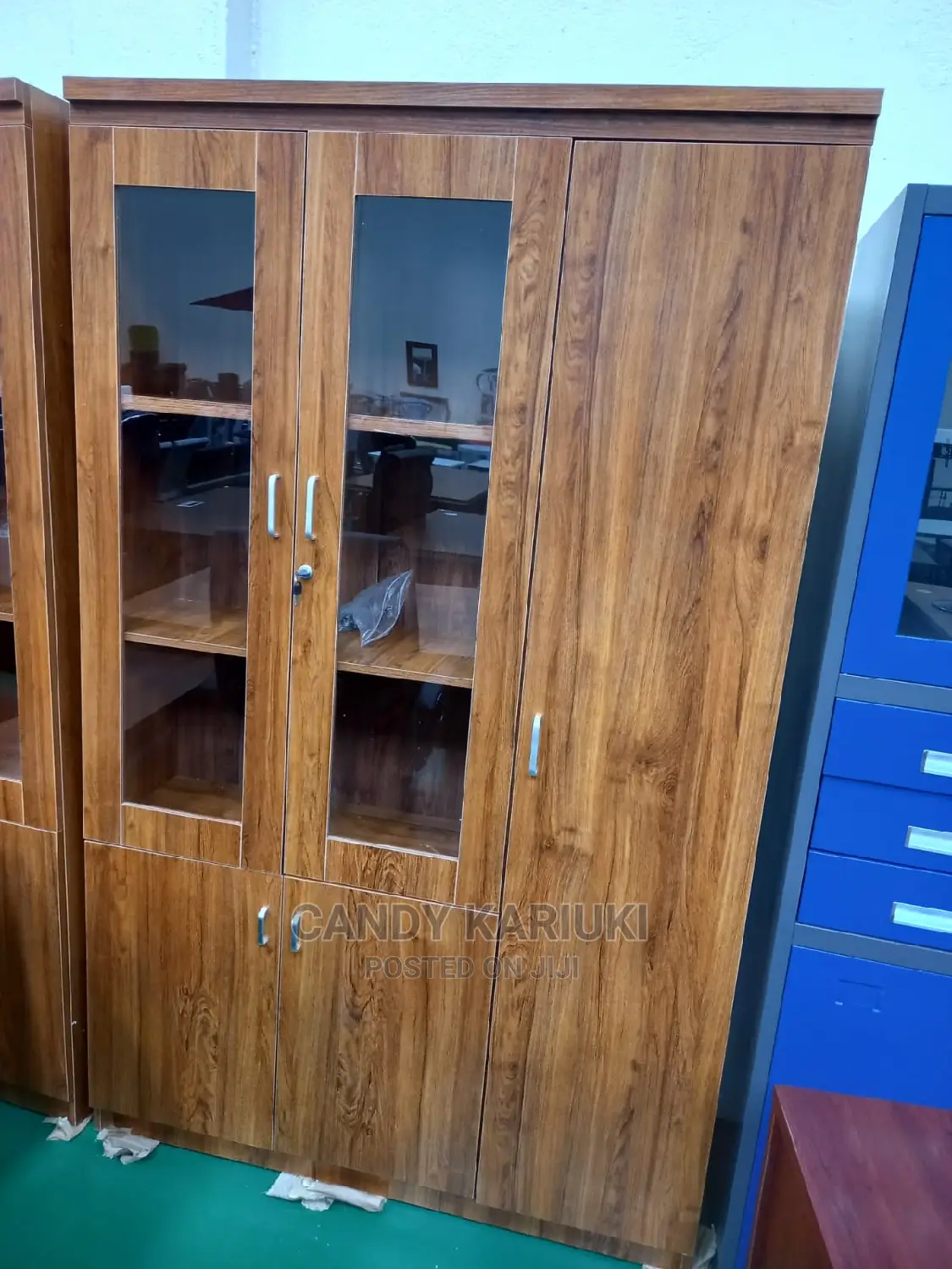 Spacious Wooden 3 Door Office Cabinet