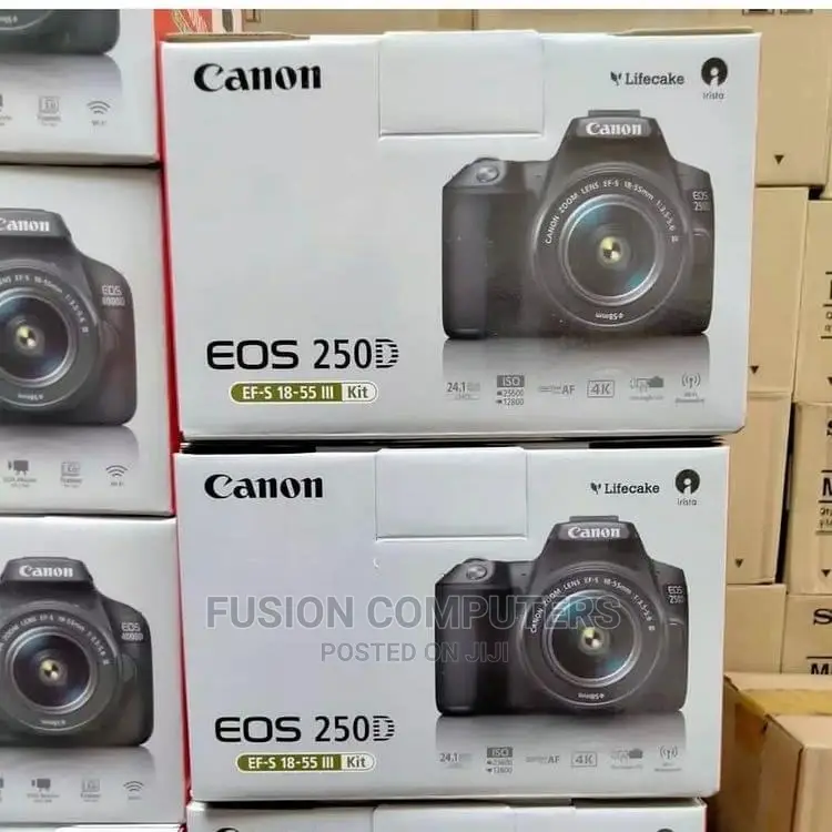Canon Eos 250d DSLR Camera With Efs 18-55 Dc Iii Lens Kit