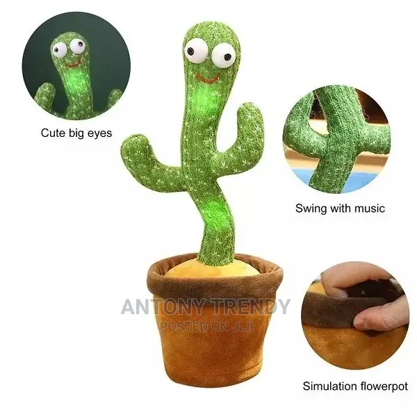 Dancing Talking Cactus Plushtoy Electronic With Song Sound .