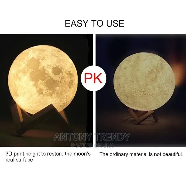 Rechargeable for Home Decoration Party Decor Moon Lamp.