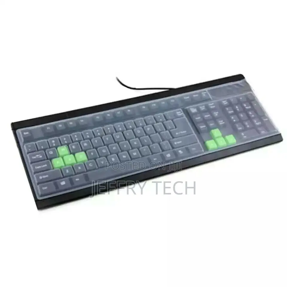 Silicone Protective Pad 15 X 34cm Protects Keyboard Desktop