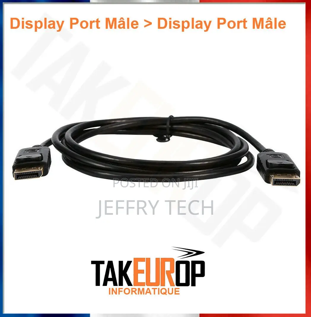 Male Dp Cable (Display Port) to Male Dp (Display Port) Black