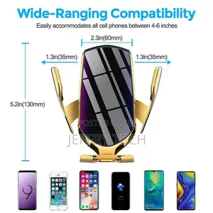 Car Mount Phone Holder Rack Qi Wireless Charger Automatic Cl