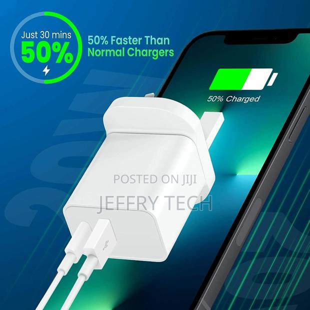 USB-C Q3 Fast PD Charging / USB-C UK Plug for Apple iPhone 1 - thumbnail 4