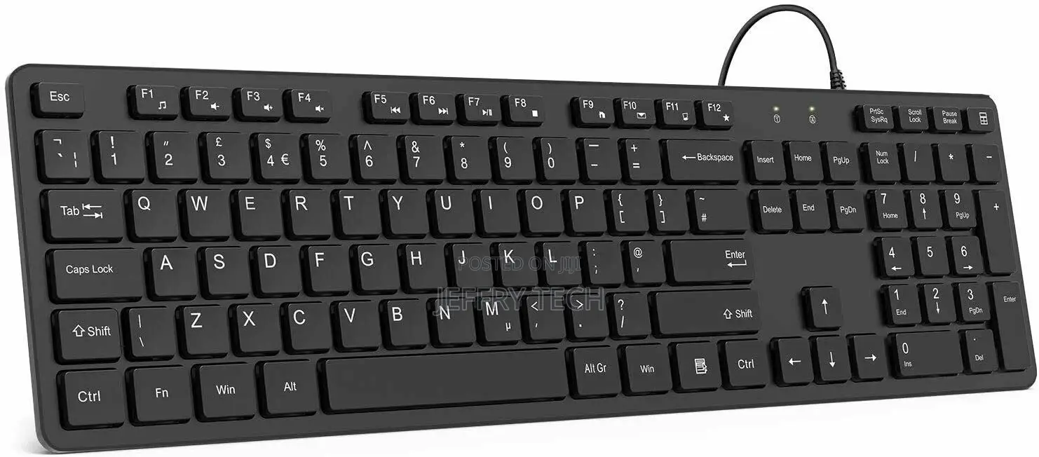Wired USB Keyboard, Wired Keyboard USB for PC Laptop UK Layo