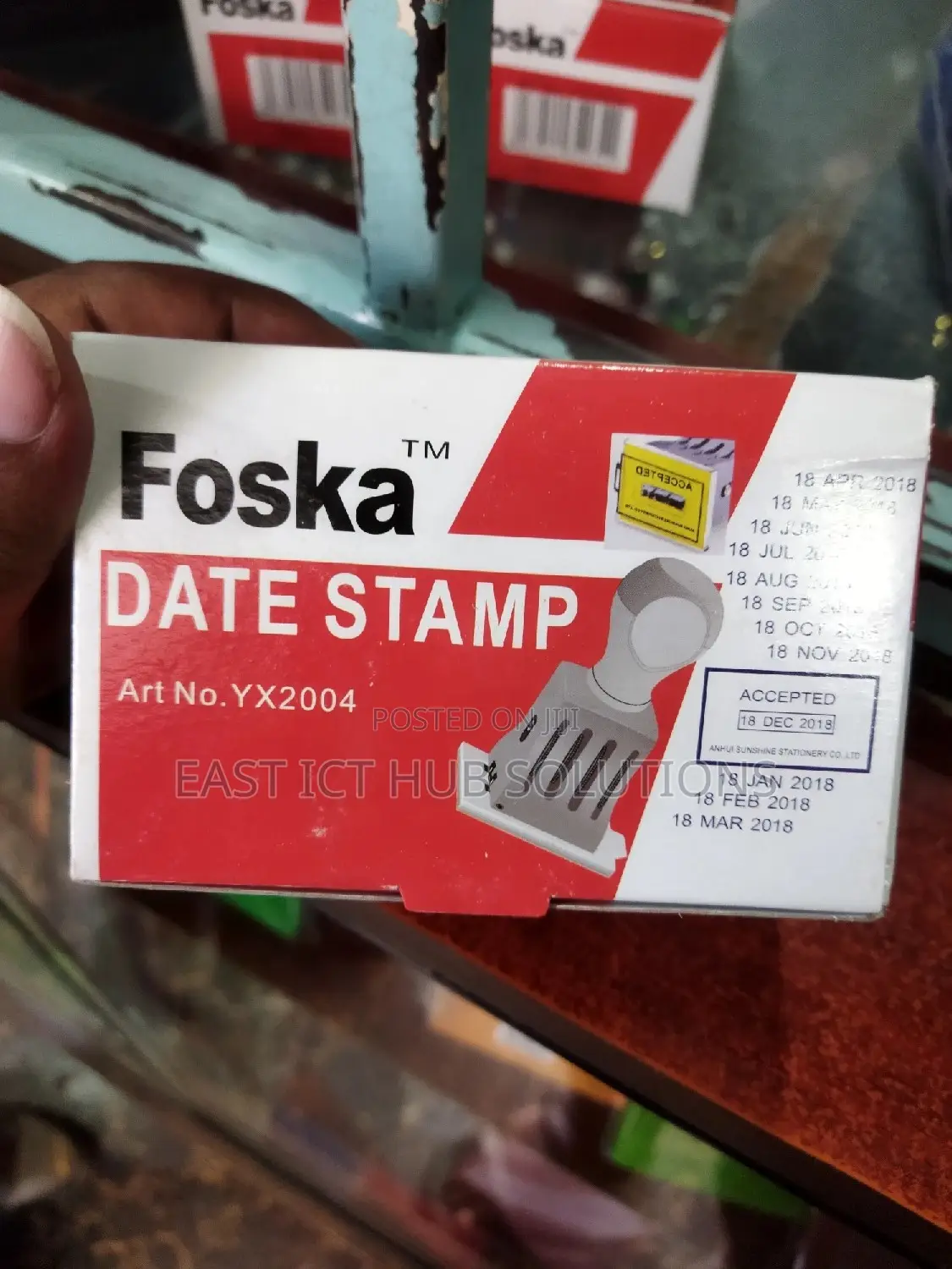 Foska High Quality 4mm Customized Date Rolling Rubber Stamp