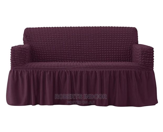 Plum Red Turkish Elastic Sofa Cover - main view