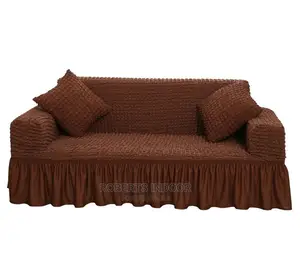 7 Sitter Brown Turkish Elastic Sofa Cover
