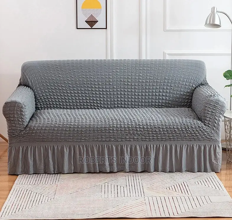 Dark Grey 5 Sitter Turkish Elastic Sofa Cover