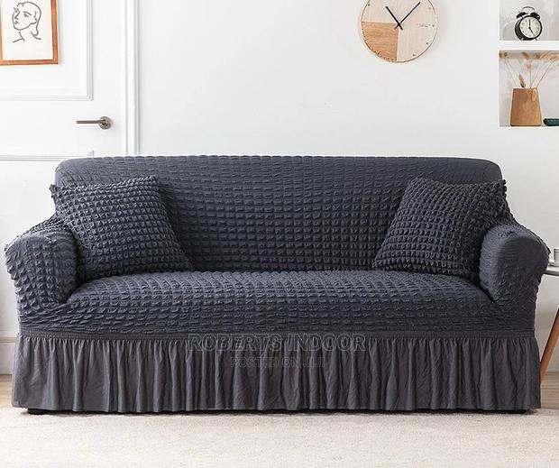 Grey Turkish Elastic Sofa Cover - main view