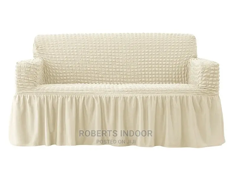 Cream White Turkish Elastic Sofa Cover